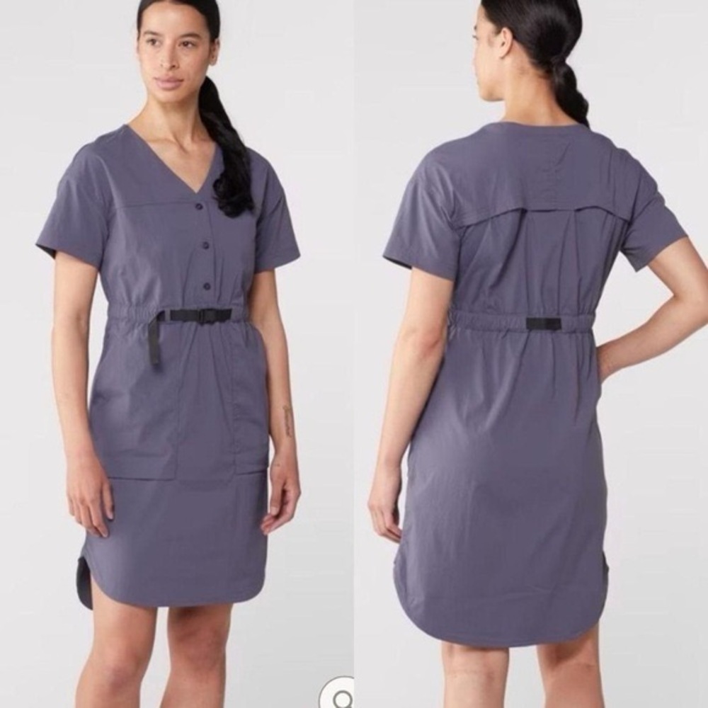 REI Co-op Sahara Dress Sheath Mini V-Neck Short Raglan Sleeves Size small